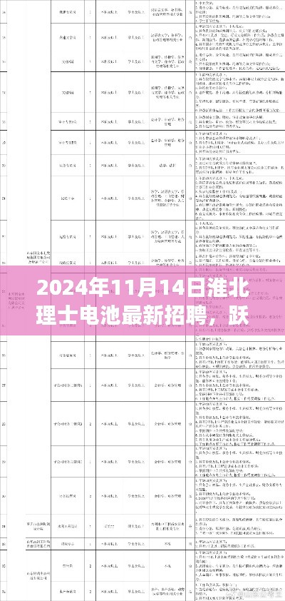 淮北理士电池最新招聘启事,共舞未来,励志之旅启程于今日!