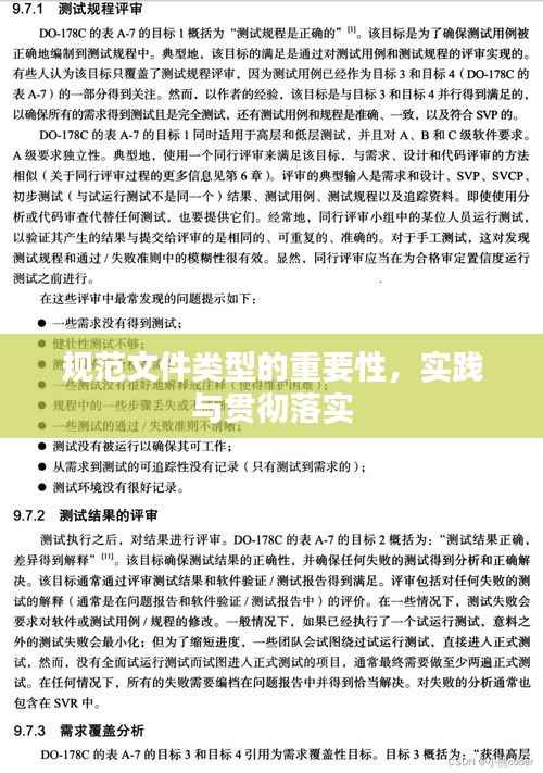规范文件类型的重要性，实践与贯彻落实