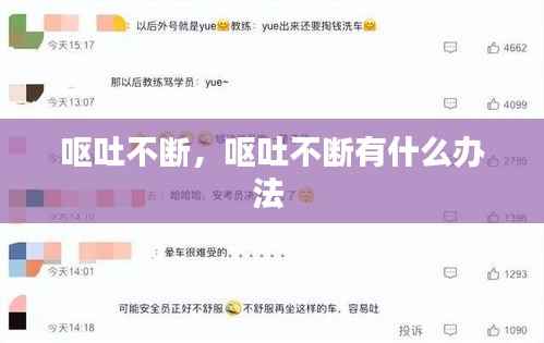 呕吐不断,呕吐不断有什么办法