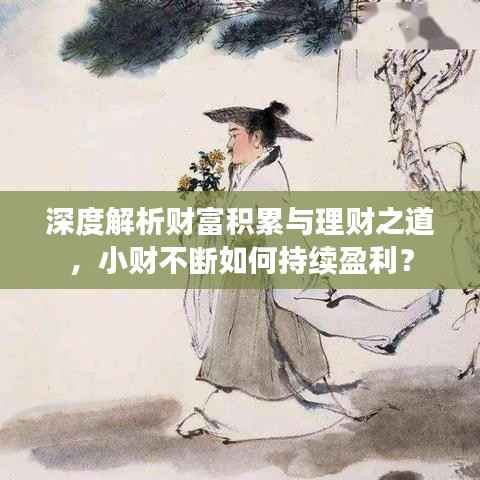 深度解析财富积累与理财之道,小财不断如何持续盈利?