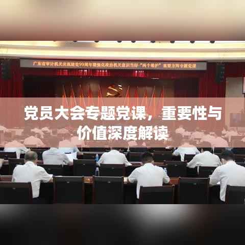 党员大会专题党课,重要性与价值深度解读