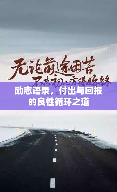 励志语录,付出与回报的良性循环之道