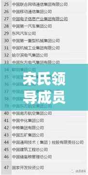 宋氏领导成员名单更新,最新公示揭晓!
