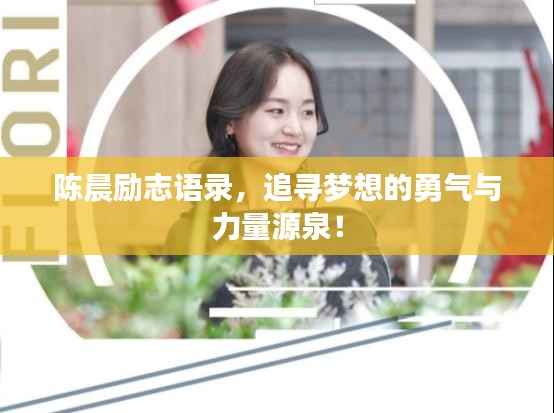 陈晨励志语录,追寻梦想的勇气与力量源泉!