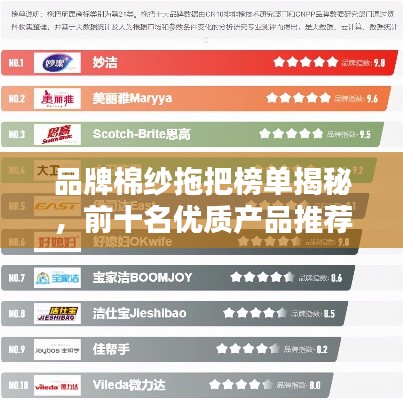 品牌棉纱拖把榜单揭秘,前十名优质产品推荐