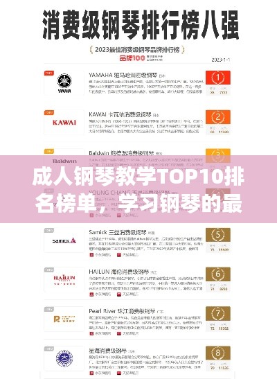 成人钢琴教学TOP10排名榜单,学习钢琴的最佳选择!