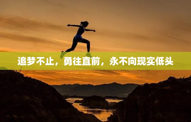 追梦不止，勇往直前，永不向现实低头